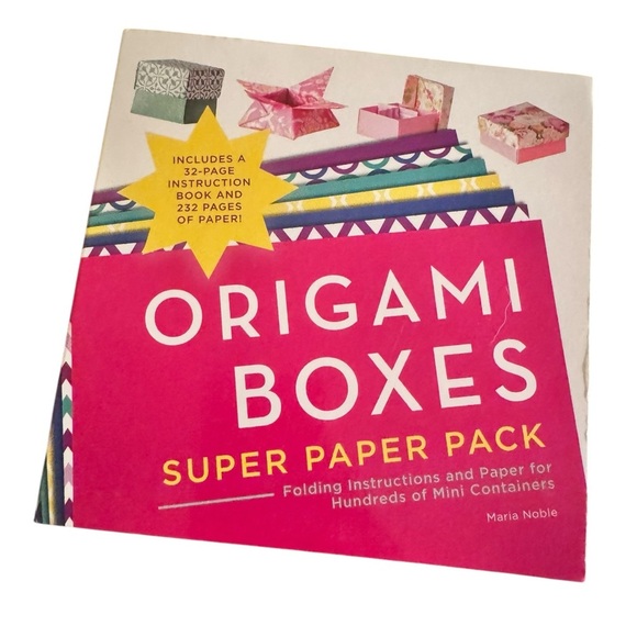 Origami Boxes Super Paper Pack: Folding Instructions and Paper, craft kit - Picture 4 of 8